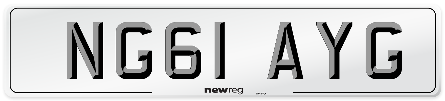 NG61 AYG Number Plate from New Reg